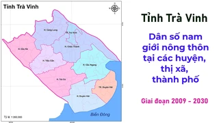 Dân số nam giới nông thôn tại các, huyện, thị xã, thành phố Tỉnh Trà Vinh