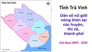 Dân số nữ giới nông thôn tại các, huyện, thị xã, thành phố Tỉnh Trà Vinh
