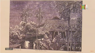Họa sỹ Thành Vinh tái hiện di tích thủ đô bằng nghệ thuật tranh in thủ công