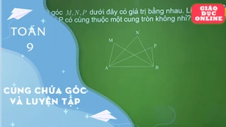 Môn Toán Lớp 9 - Cung chứa góc và luyện tập