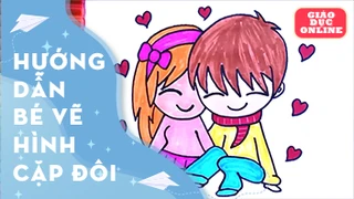 Hướng dẫn bé cách vẽ hình cặp đôi