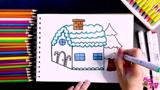 Tổng hợp video vẽ ngôi nhà tuyết trắng, hộp quà đêm giáng sinh