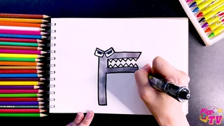 Hướng dẫn bé vẽ và tập tô chữ F đáng yêu tinh nghịch