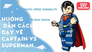 hướng dẫn bé vẽ và tô màu CaptainvsSuperman- Tập 8
