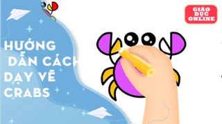 hướng dẫn bé vẽ và tô màu Crabs - Tập 12