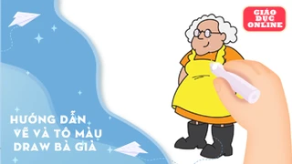  Hướng dẫn vẽ và tô màu Drawing bà già