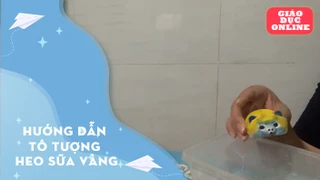 Hướng dẫn tô tượng heo sữa vàng