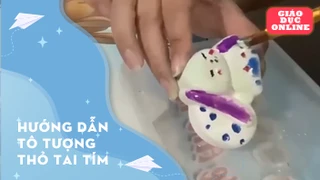  Hướng dẫn tô tượng thỏ tai tím