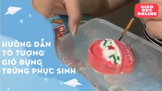Hướng dẫn tô tượng giỏ đựng trứng phục sinh