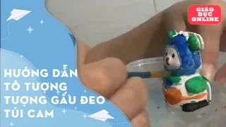  Hướng dẫn tô tượng gấu đeo túi cam