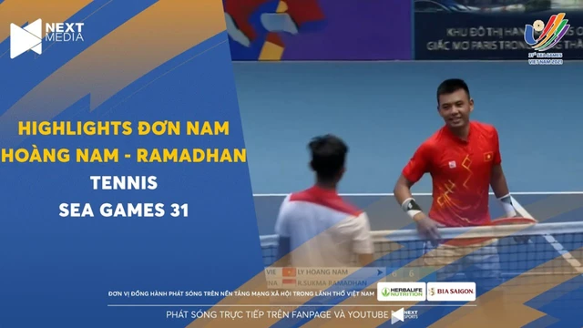 LÝ HOÀNG NAM - RAMADHAN - TENNIS ĐƠN NAM - Đẳng cấp quá chênh lệch I Highlights SEA Games 31