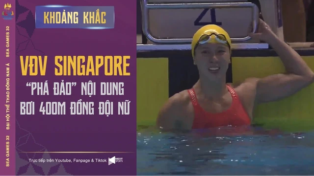 Các kình ngư Singapore tiếp tục thống trị Bộ môn Bơi, dễ dàng bảo vệ HCV ở nội dung 400m đồng đội nữ