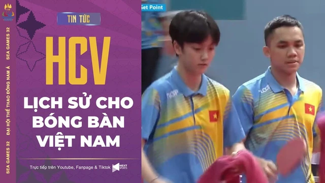 🥇Bóng bàn đôi nam nữ Việt Nam đả bại Singapore ở SEA Games 32, giành tấm HCV sau 26 năm chờ đợi