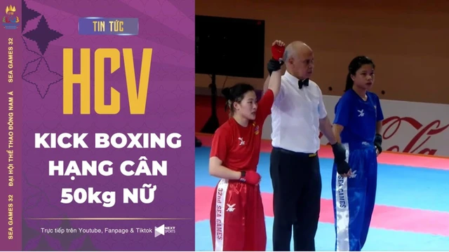 HCV Kickboxing hạng 50kg |Lê Thị Nhi hạ gục võ sĩ Philippines giúp ĐTTVN vượt chỉ tiêu Huy chương