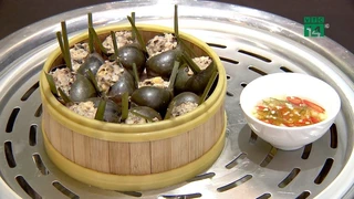 Thơm ngon ốc hấp lá xả 