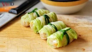 Cải bắp cuộn tôm thịt: Ngon cơm ngày mưa lạnh