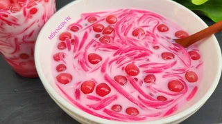 Chè thanh long trân châu ngọt ngào cho ngày cuối Thu