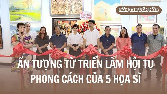 Ấn tượng từ triển lãm hội tụ phong cách của 5 họa sĩ