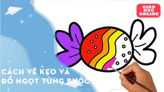 Cách vẽ kẹo và đồ ngọt từng bước