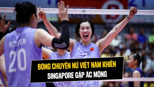 Bóng chuyền nữ Việt Nam khiến Singapore gặp ác mộng tại AVC Challenge Cup 2024