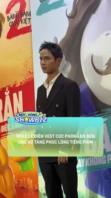 Neko Lê diện vest đến ủng hộ Tăng Phúc