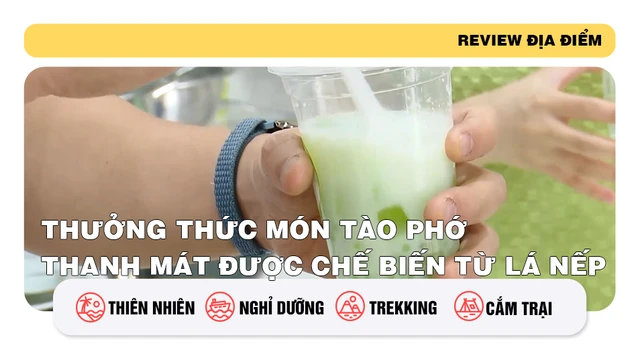 Thưởng thức món tào phớ thanh mát được chế biến từ lá nếp