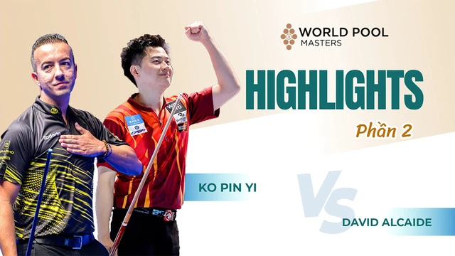 Highlights - Ko Pin Yi vs David Alcaide - Vòng 16 - Giải billiards World Pool Masters 2024 - Phần 2