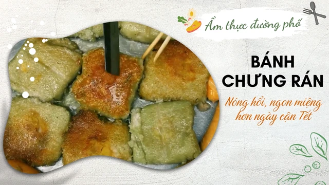 Bánh chưng rán nóng hổi, ngon miệng hơn ngày cận Tết