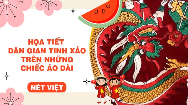 Họa tiết dân gian tinh xảo trên những chiếc áo dài