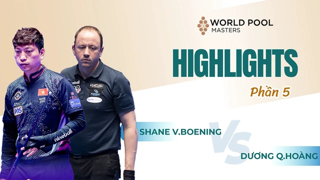 Highlights - Shane Van Boening vs Dương Quốc Hoàng - Vòng 16 - Giải billiards World Pool Masters 2024 - Phần 5