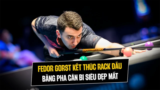 Kết thúc rack đấu bằng pha cân bi siêu đẹp mắt của Fedor Gorst