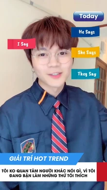 Tôi ko quan tâm người khác nói gì, vì tôi đang bận làm những thứ tôi thích