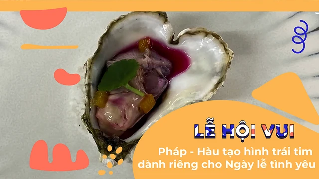 Pháp - Hàu tạo hình trái tim dành riêng cho Ngày lễ tình yêu