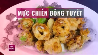 Mực chiên bông tuyết trong dai, ngoài giòn, “gây nghiện” cho mọi lứa tuổi