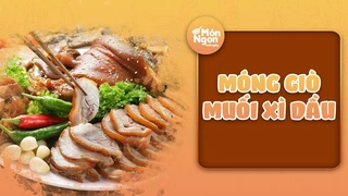 Móng giò muối xì dầu mềm dẻo, dai dai, vị ngon đậm đà khó quên, lại rất dễ làm
