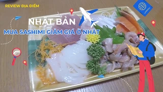 Mua Sashimi giảm giá ở Nhật