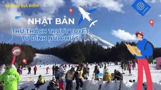 Thử thách trượt tuyết từ đỉnh núi Phú Sĩ 