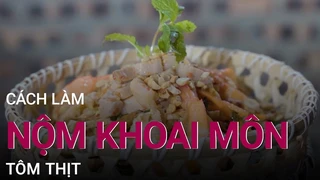 Bỏ túi cách làm món nộm khoai môn tôm thịt lạ miệng khó quên 