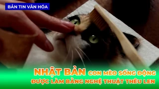 Nhật Bản - Con Mèo Sống Động Được Làm Bằng Nghệ Thuật Thêu Len