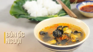 Ngon mê mẩn bún ốc nguội đậm vị Hà thành
