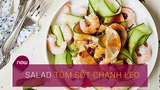 Salad quả bơ trộn tôm sốt chanh leo: Món ngon cuối tuần