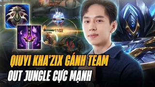 Game đấu farm mạng gánh team mãn nhãn của Qiuyi tại mức rank Đại Cao Thủ