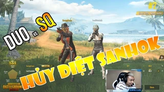 TEAM Quang Cuốn Duo vs SQUAD Hủy Diệt Map Sanhok Gặt 21 Xác