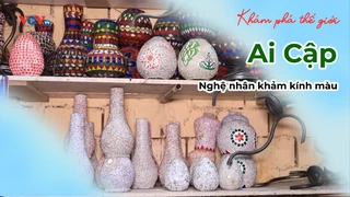 Nghệ nhân khảm kính màu ở Ai Cập