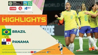 Highlights - Nữ Brazil - Nữ Panama - Các vũ công Samba nhảy múa trước hàng phòng ngự Panama