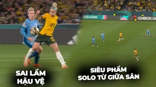 Siêu phẩm solo từ giữa sân không cứu được sai lầm khó hiểu của hậu vệ ĐT nữ Australia