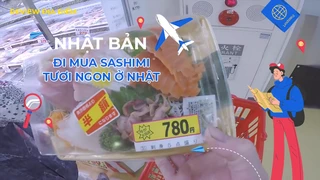 Đi mua Sashimi tươi ngon ở Nhật