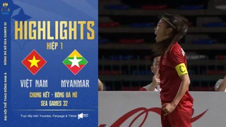 Hiệp 1 - Nữ Việt Nam - Nữ Myanmar - Huỳnh Như hóa Ronaldo, Việt Nam mở tỉ số dễ dàng phút 12