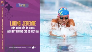 Lương Jeremie thi đấu xuất sắc, giành huy chương đầu tiên ở nội dung bơi 100m tự do nam SEA Games 32