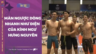 Hưng Nguyên ngược dòng ngoạn mục, giúp ĐT Bơi Việt Nam giành HCV nội dung 4x200m tiếp sức tự do nam